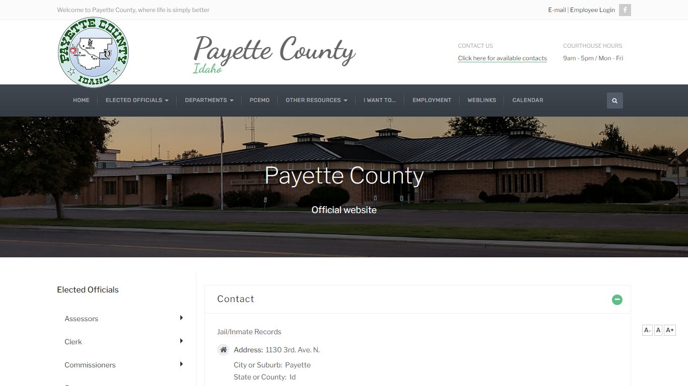 Jail/Inmate Records - Payette County